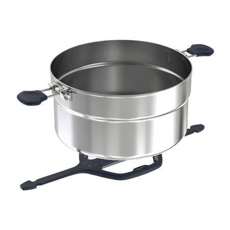 Hiker's Camp Stainless Steel Cookset Non-Stick Coating MH500 4 People - Quechua