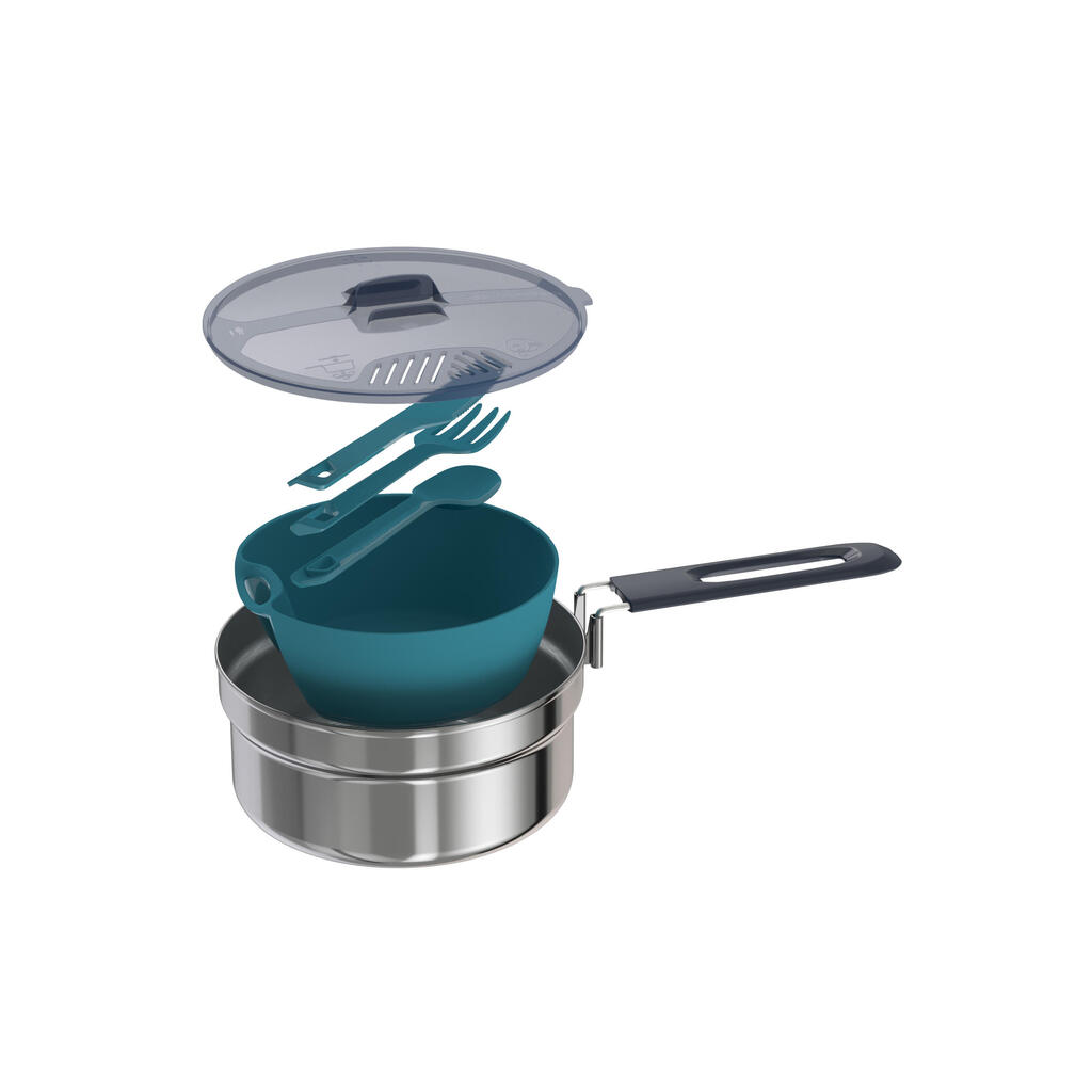 Stainless Steel Camping Cook Set - 1.1L