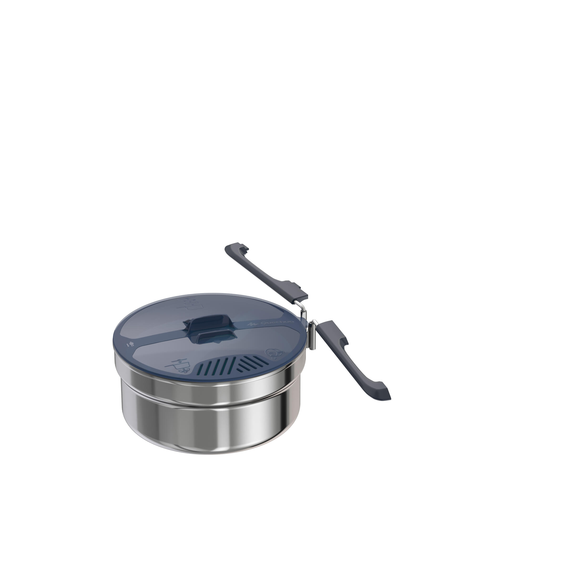 MH 100  Stainless Hiking Camp Cookset 1P - QUECHUA