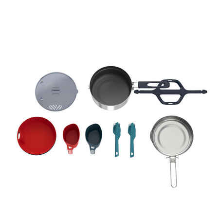 MH500 hiker's camping cook set stainless steel + non-stick coating 2 p. 2.1 L