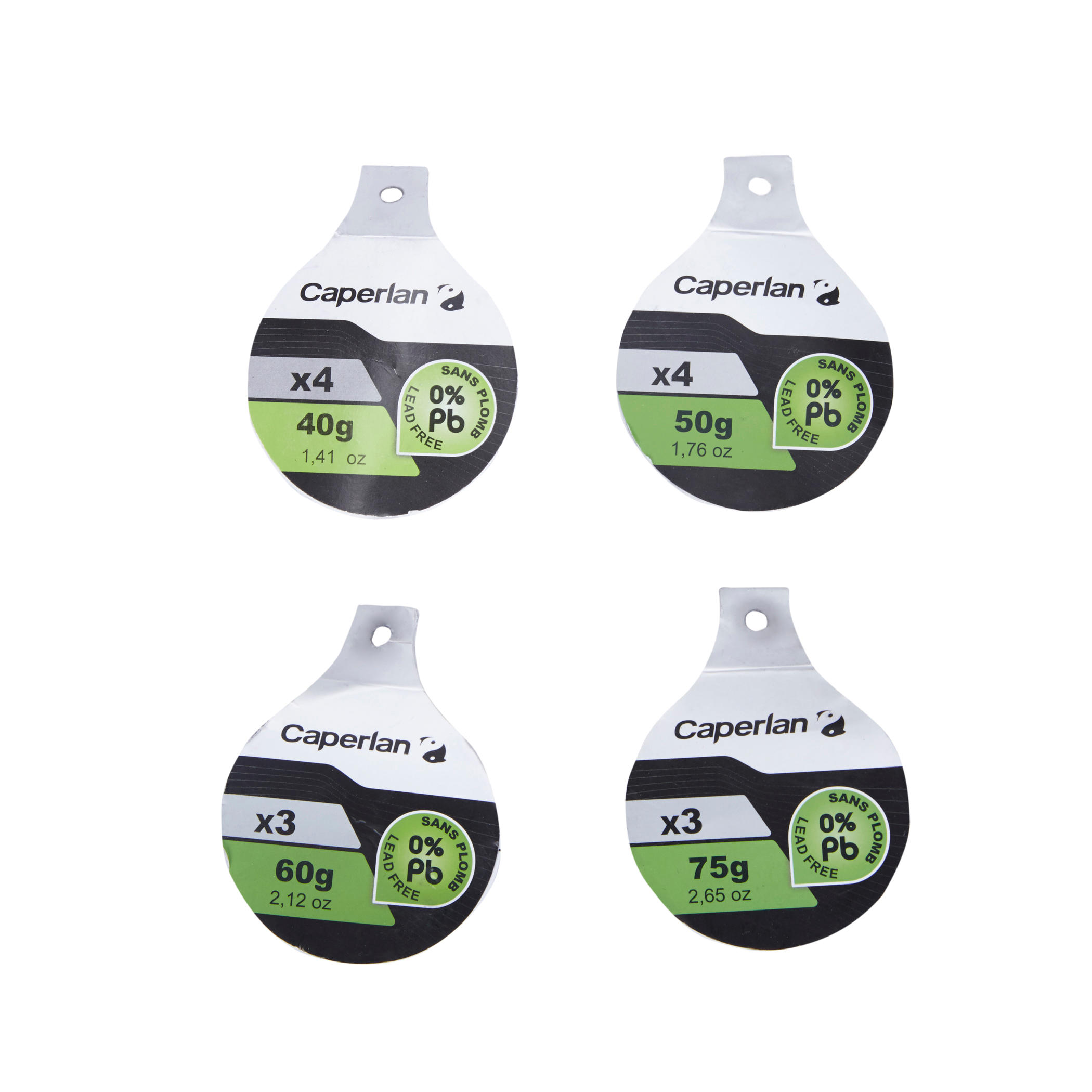 Olive lead-free ledgering weights 4/7