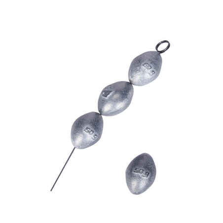 Olive lead-free ledgering weights