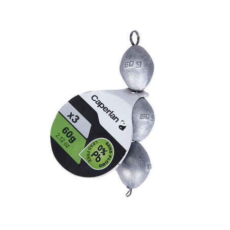 Olive lead-free ledgering weights