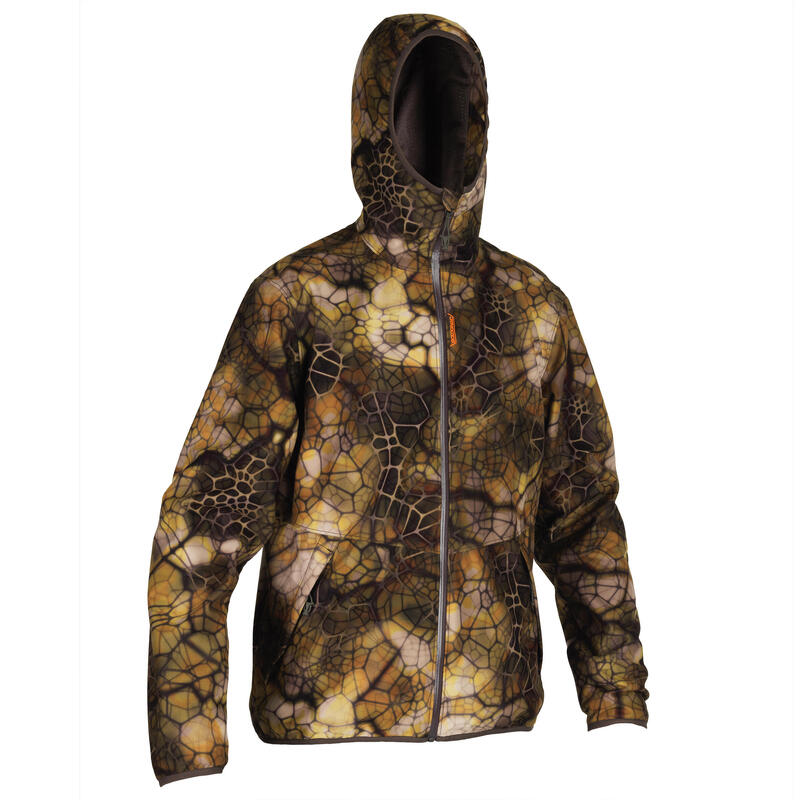 Chaqueta Caza Solognac 500 Hombre Silenciosa Impermeable Ligera Camuflaje Sigilo