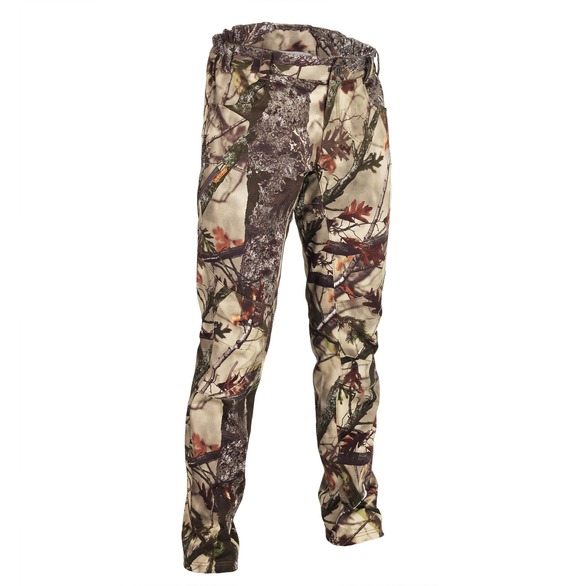 SOLOGNAC Silent Breathable Trousers - Woodland Camo