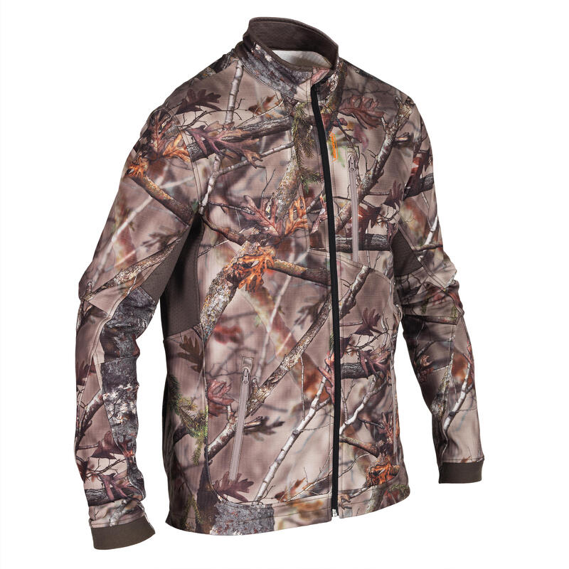 Chaqueta Caza Solognac 500 Hombre Camuflaje Bosque Silenciosa Transpirable