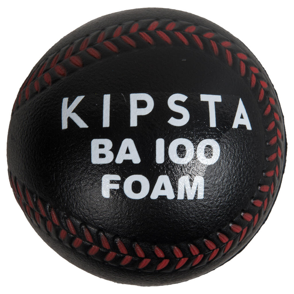 Pelota de beisbol de espuma BA 100 foam negro y rojo