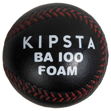 Pelota de béisbol en espuma Kipsta BA100 negro