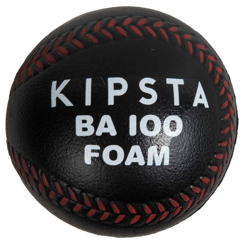Ball Baseball aus Schaumgummi BA 100 Foam schwarz/rot Media 1
