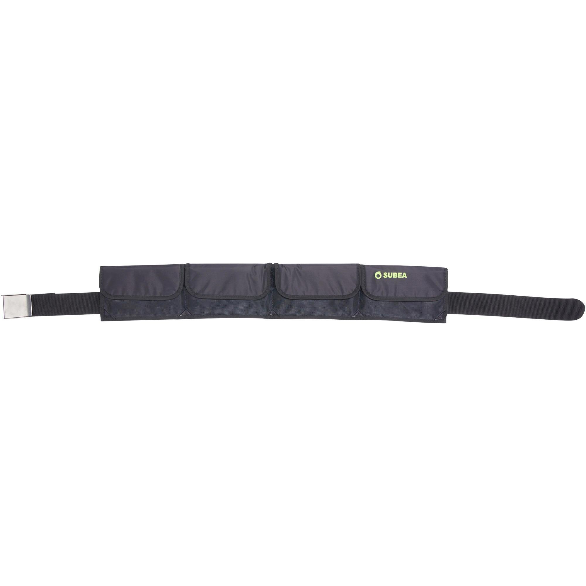 Soft diving belt with pockets for lead weights