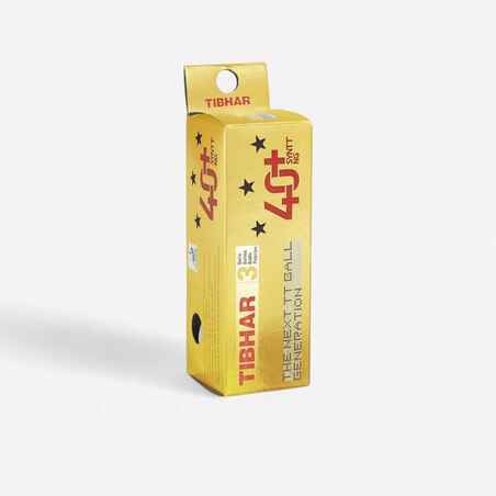Table Tennis Balls Tri-Pack Syntt NG *** 4+ - White