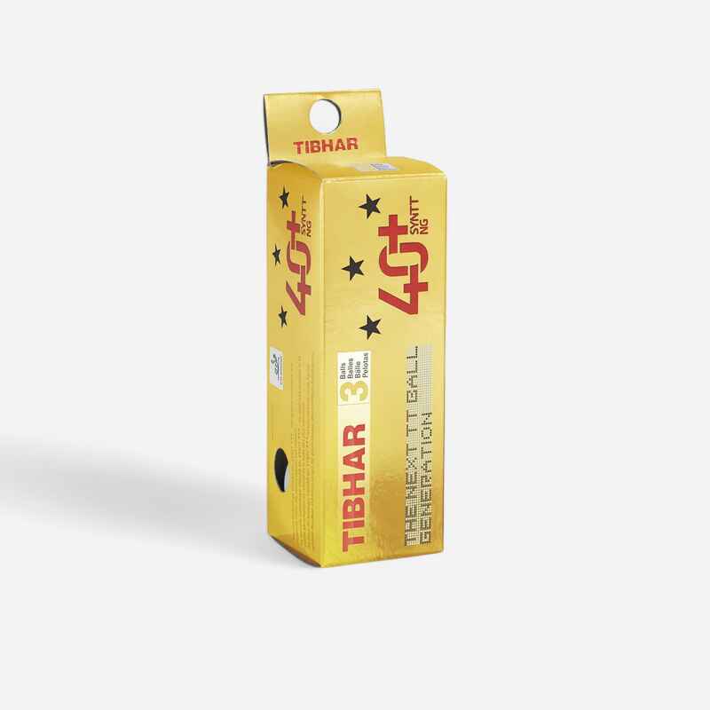 Table Tennis Balls Tri-Pack Syntt NG *** 4+ - White