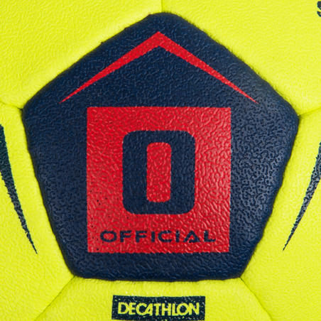Ballon de handball enfant H100 soft T0 jaune/rose - Decathlon