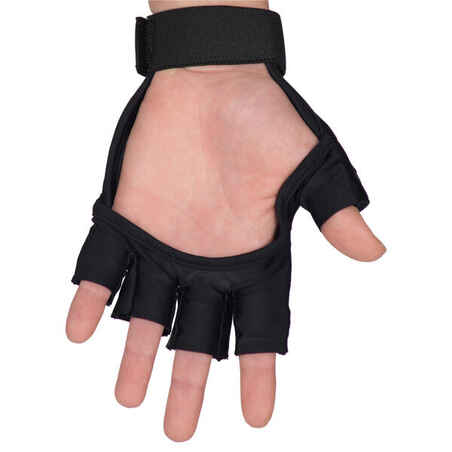 Kids'/Adult Low Intensity 1 Knuckle Field Hockey Glove FH100 - Black