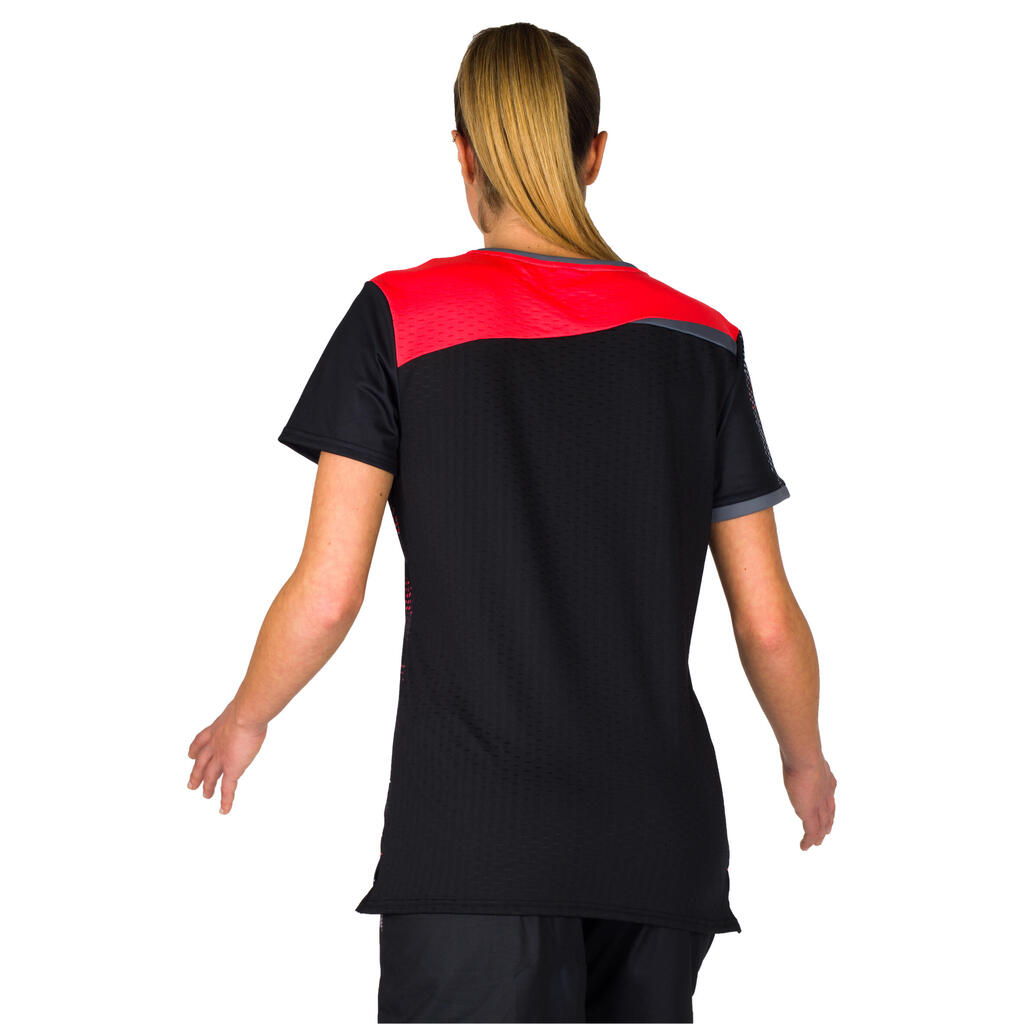 Handballtrikot H500 Damen schwarz/weiß