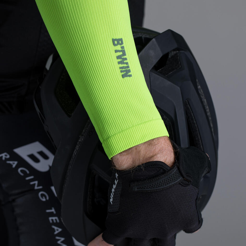 Fahrrad-Armlinge kühles Wetter Radsport 500 neongelb