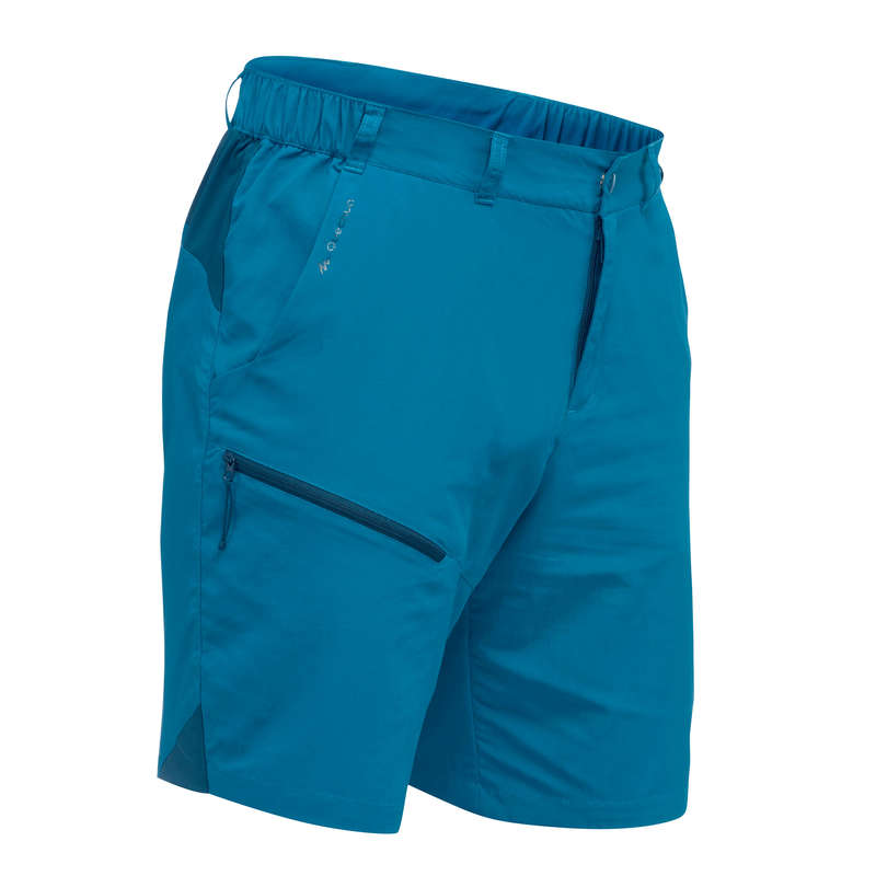 QUECHUA MH100 Men's Mountain Hiking Shorts - Blue | Decathlon