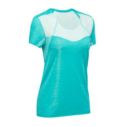 T-shirt de randonnée rapide Femme FH500 Helium Turquoise