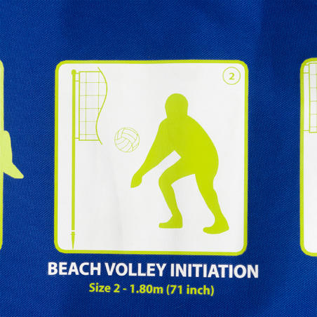 Сітка 500 для пляжного волейболу, комплект - Синя