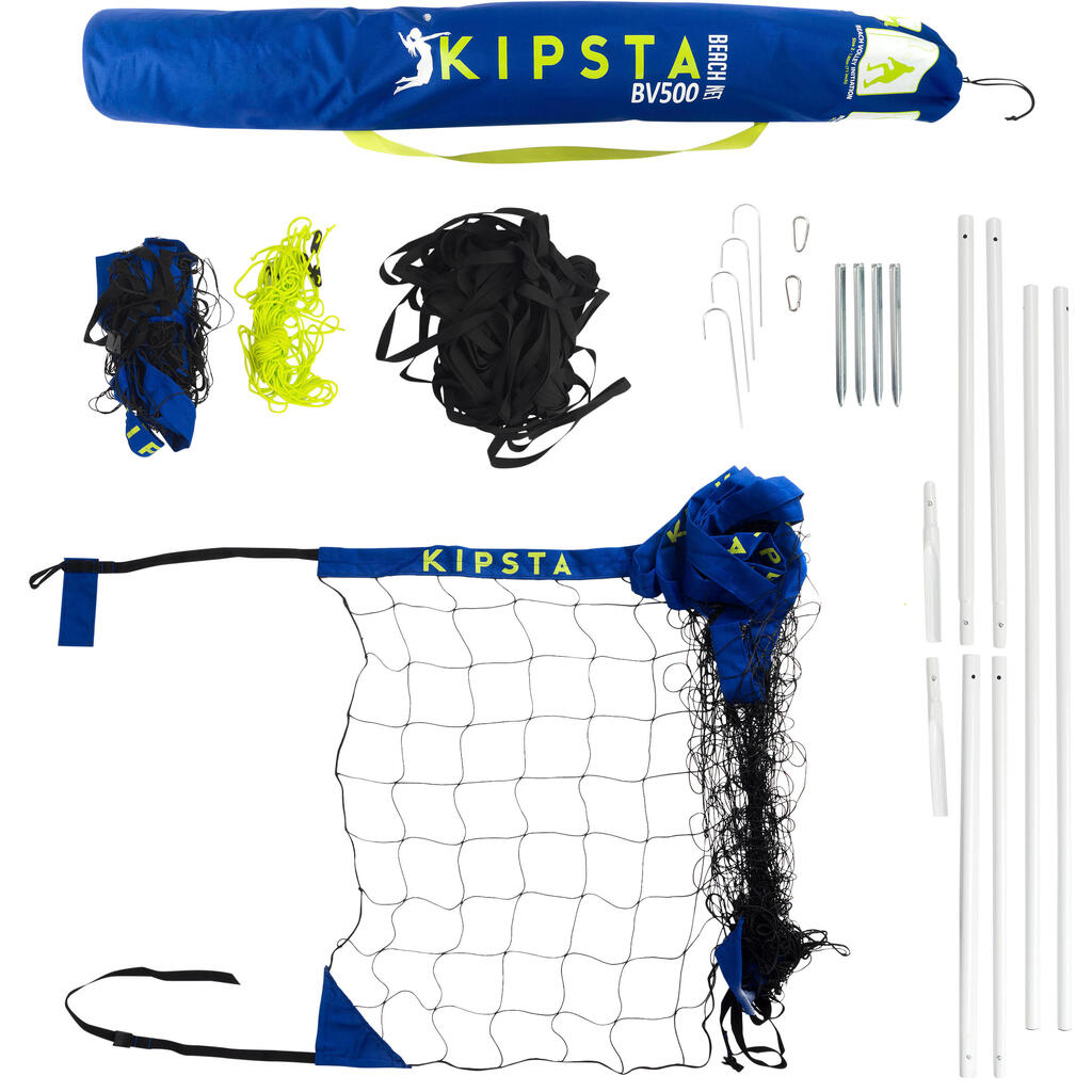 6 m Recreational Beach Volleyball Set (Net and Posts) BV 500 - Blue