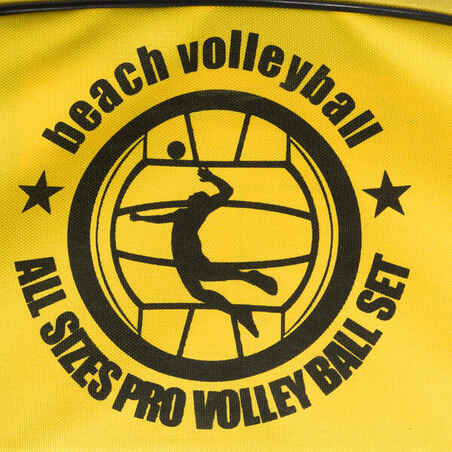 Official Dimensions Beach Volleyball Set BV900 - Yellow