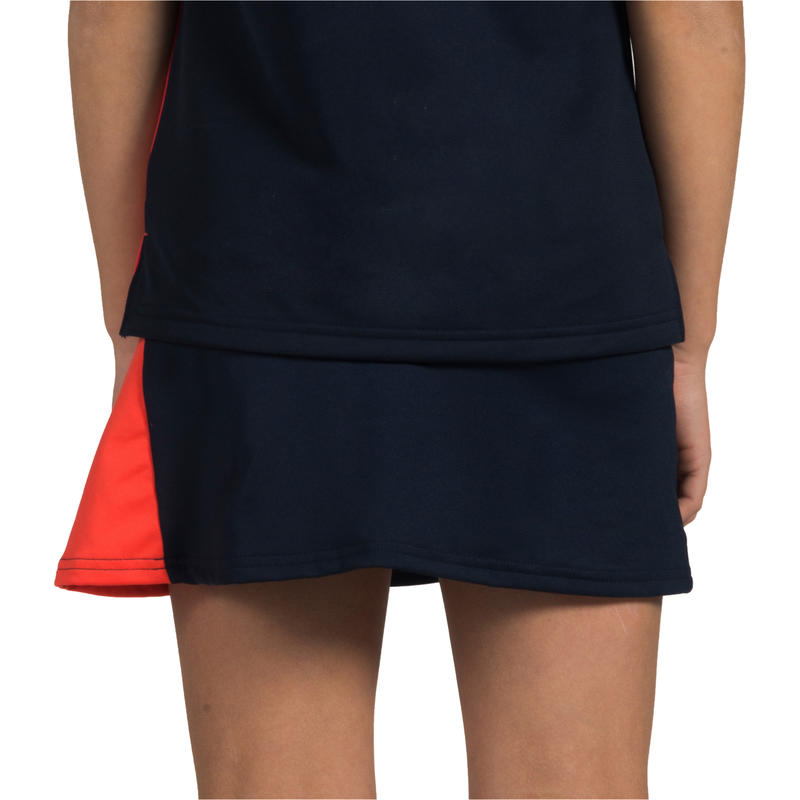 FH100 Girls' Field Hockey Skirt Blue/Pink Decathlon