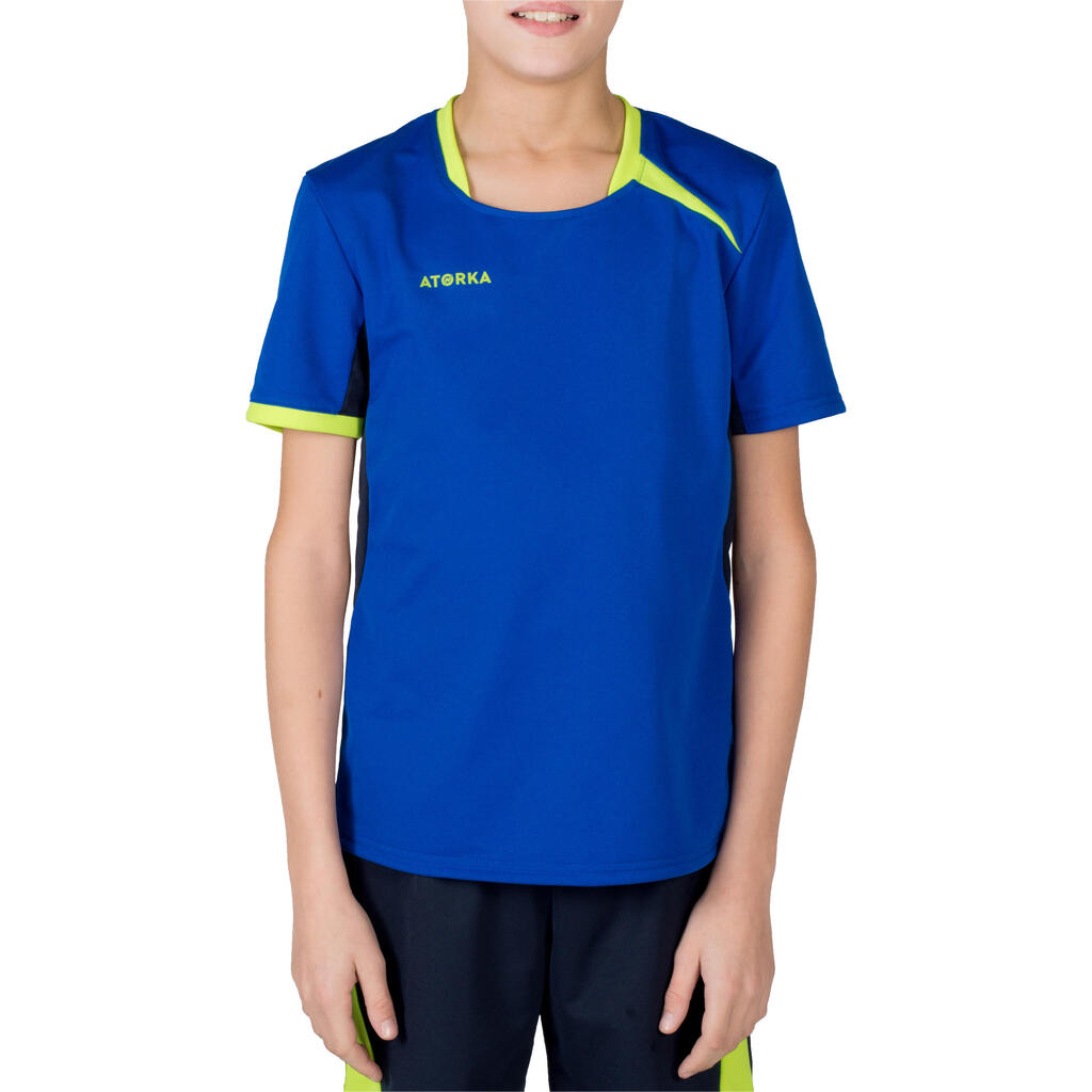 Handballtrikot H100 Kinder schwarz/rot
