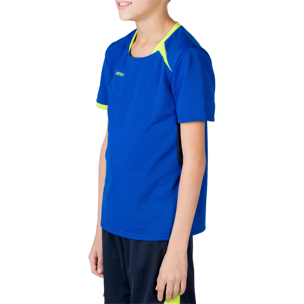 Handballtrikot H100 Kinder schwarz/rot