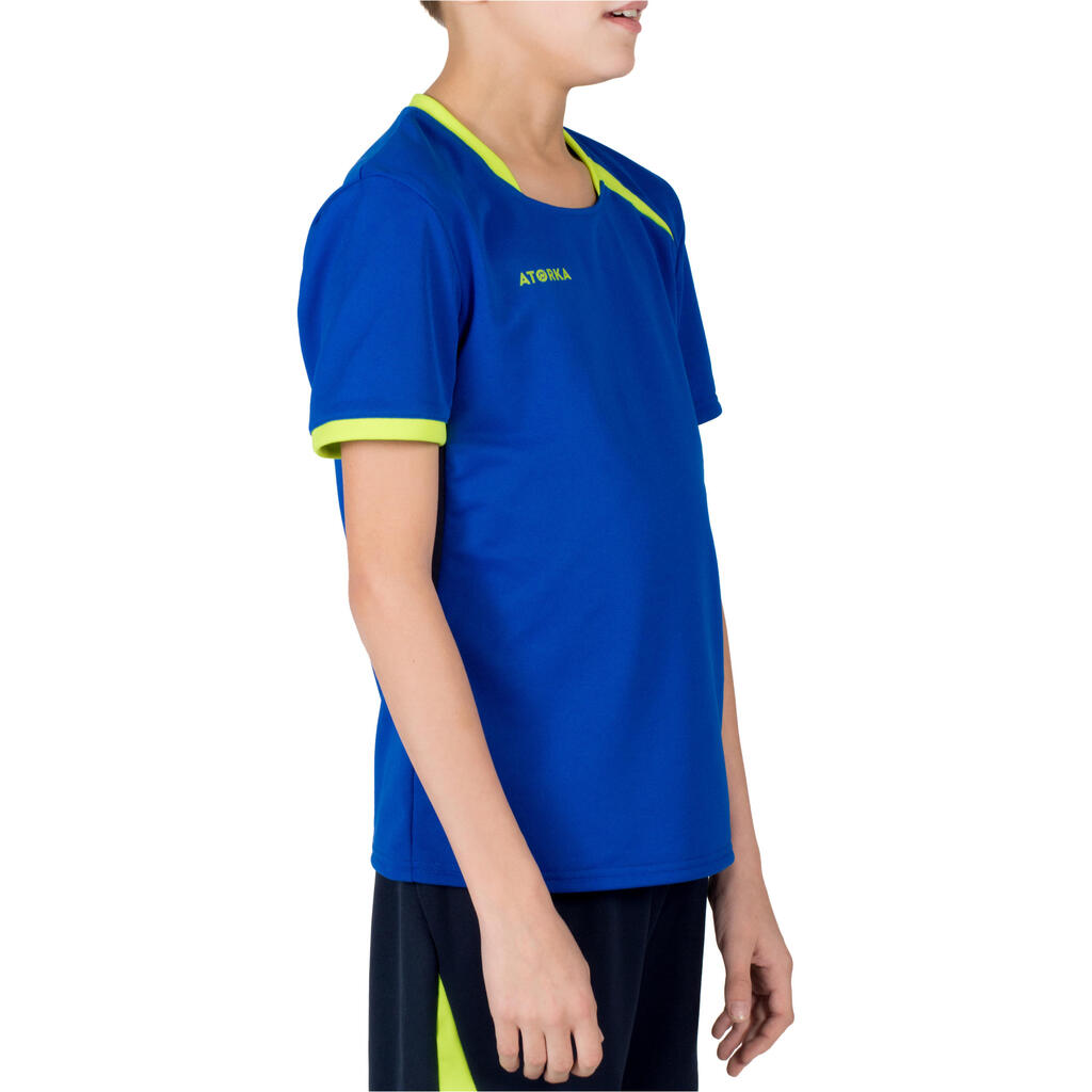 Handballtrikot H100 Kinder schwarz/rot