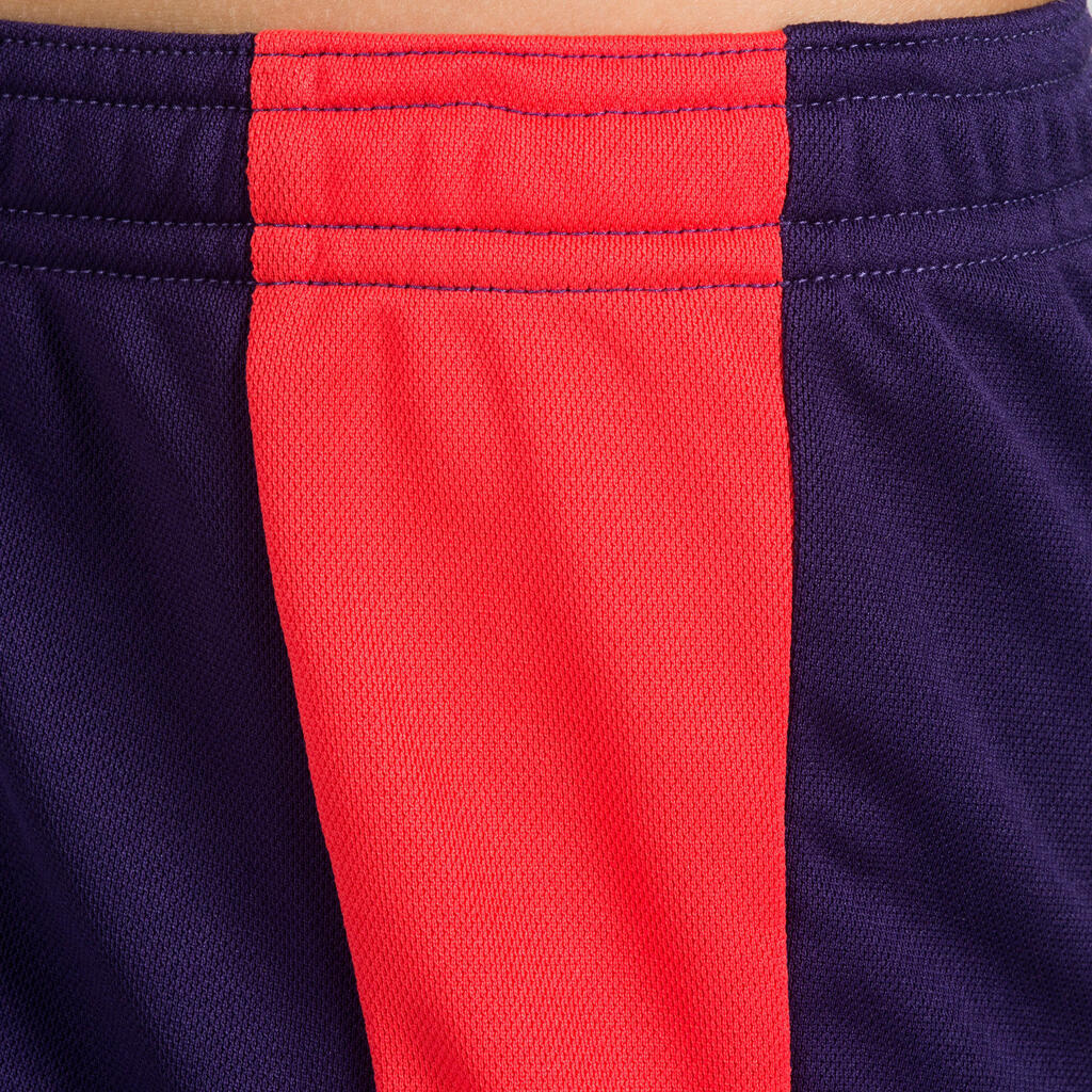 H100 Kids' Handball Shorts - Purple/Pink