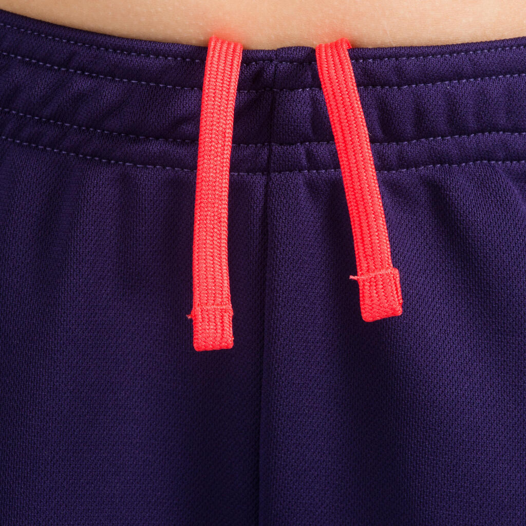 H100 Kids' Handball Shorts - Purple/Pink