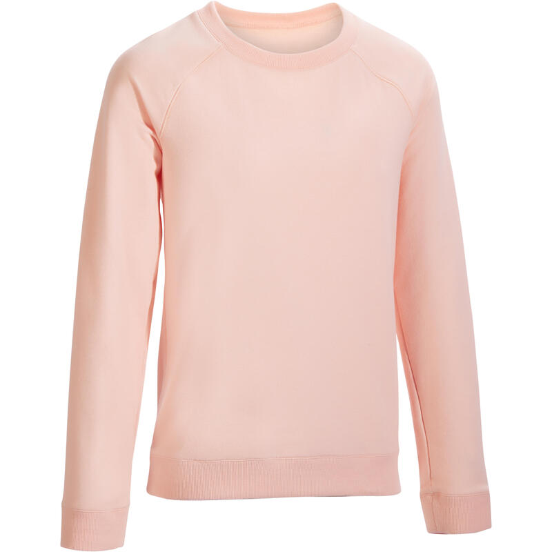 Women's Training Sweatshirt 100 Pale Pink Decathlon