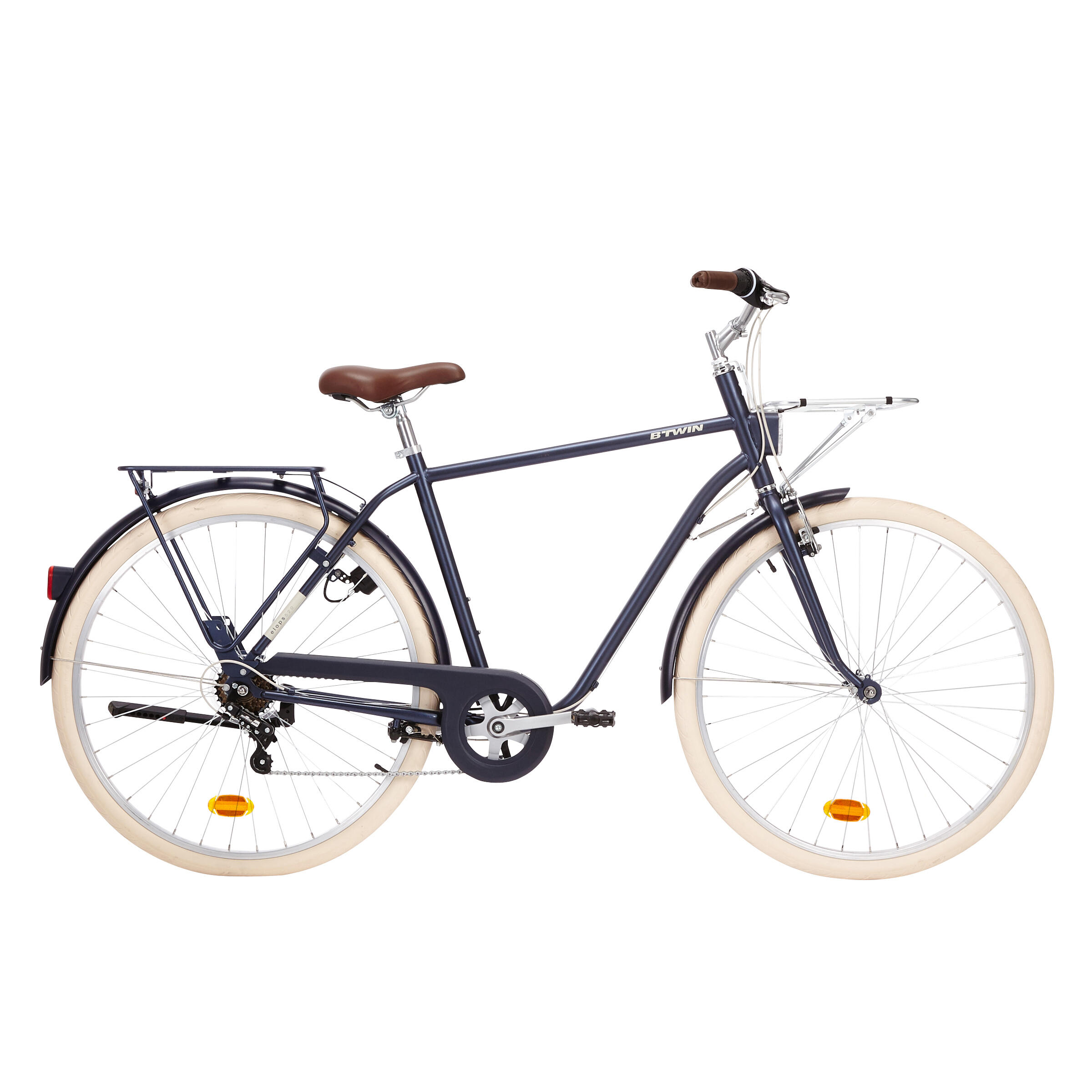 BICICLETA URBANA ELOPS520 CUADRO ALTO AZUL
