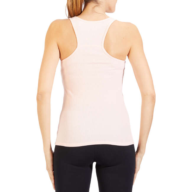 DOMYOS 500 Women's Stretching Tank Top Light Pink