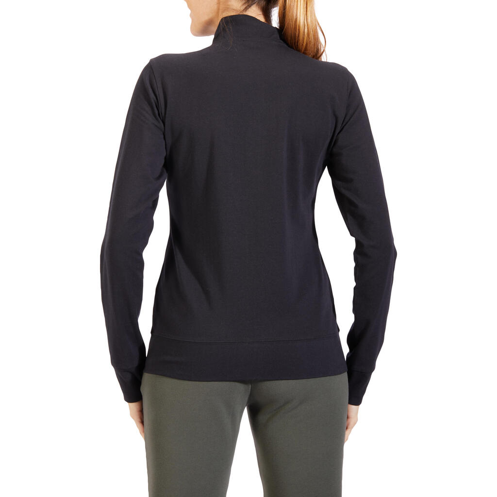 100 Women's Pilates & Gentle Gym Jacket - Light Blue