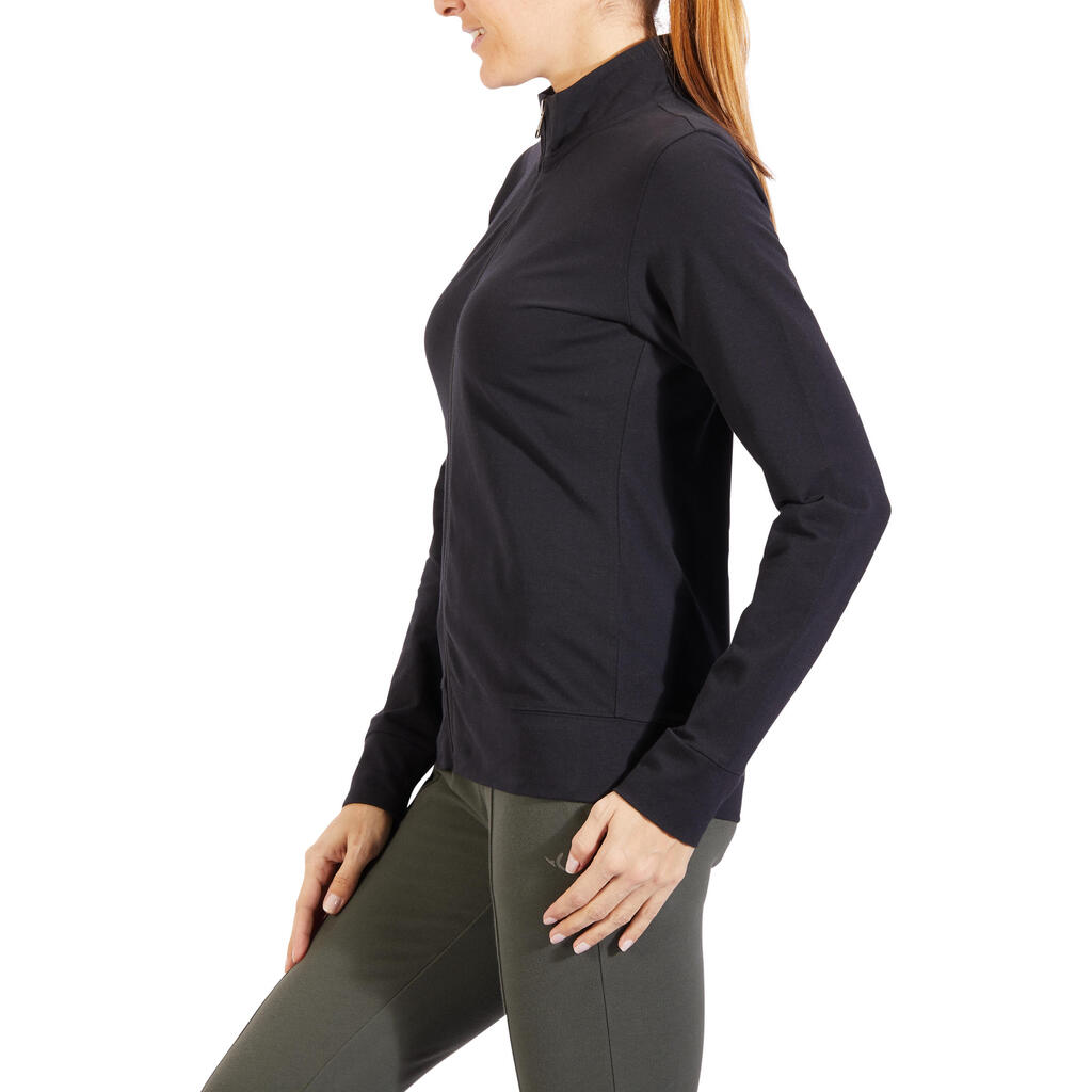 100 Women's Pilates & Gentle Gym Jacket - Light Blue