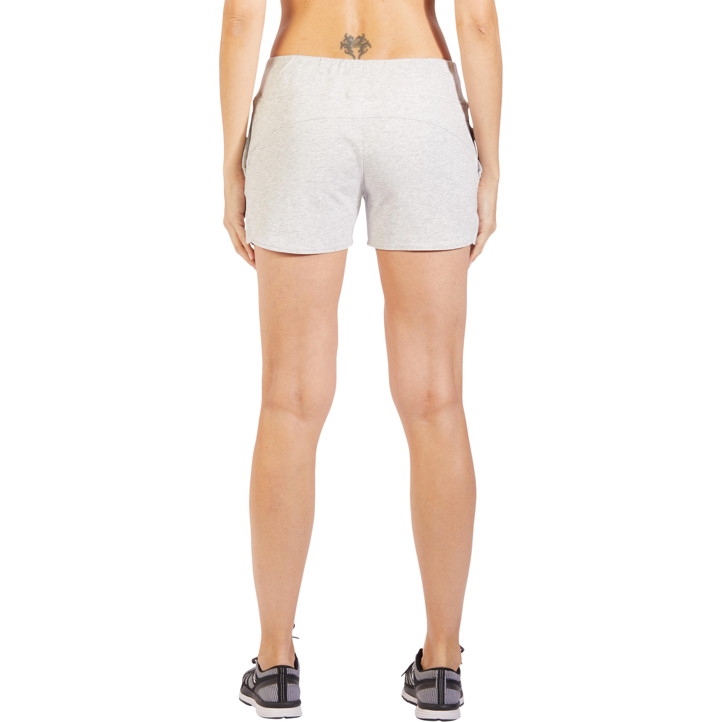 

520 Women's Gym & Pilates Shorts - Mottled Light Grey