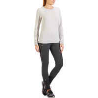 500 Women's Gentle Gym Sweatshirt - Mottled Light Grey