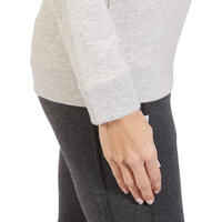 500 Women's Gentle Gym Sweatshirt - Mottled Light Grey