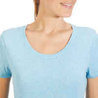 500 Regular-Fit Pilates & Gentle Gym T-Shirt - Blue