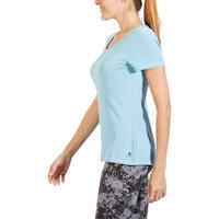 500 Regular-Fit Pilates & Gentle Gym T-Shirt - Blue