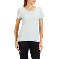 500 Women's Regular-Fit Pilates & Gentle Gym T-Shirt - Green