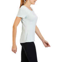 500 Women's Regular-Fit Pilates & Gentle Gym T-Shirt - Green