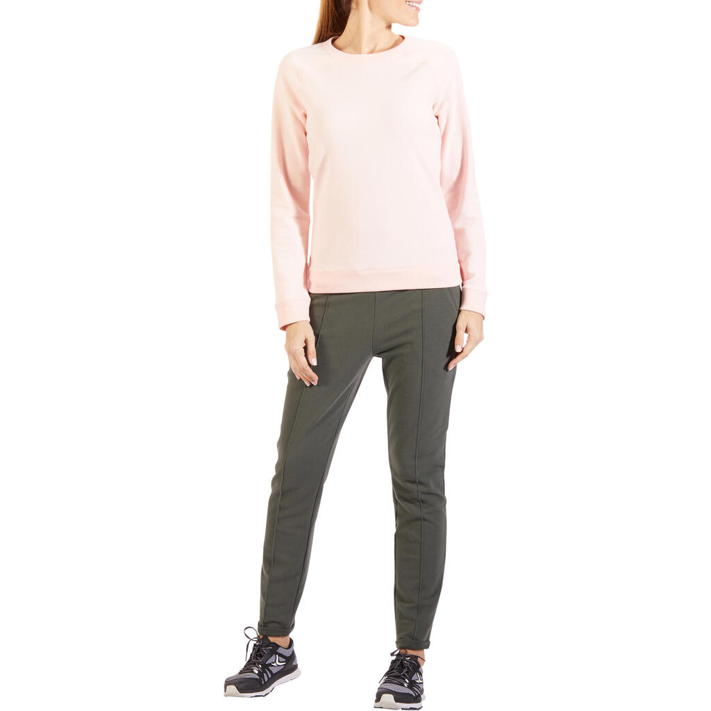 Women's Training Sweatshirt 100 - Pale Pink