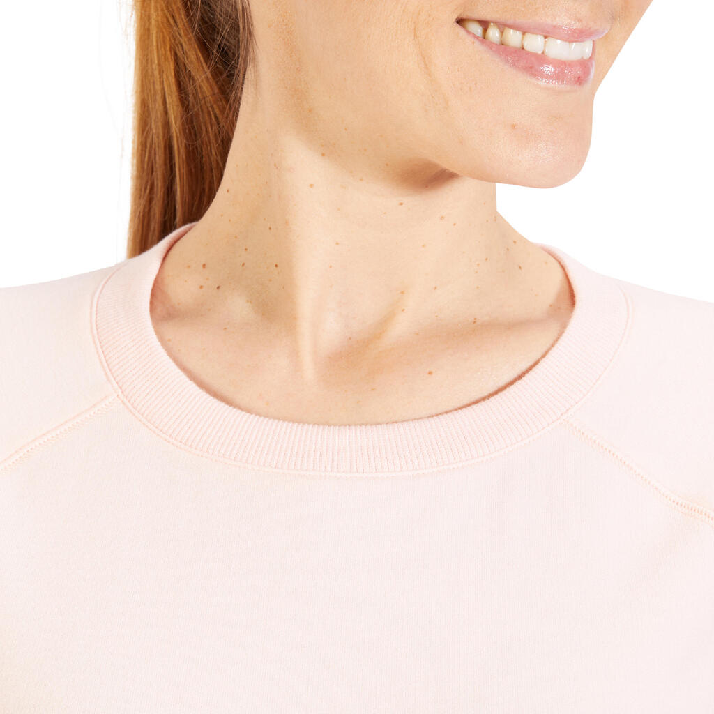 Women's Training Sweatshirt 100 - Pale Pink