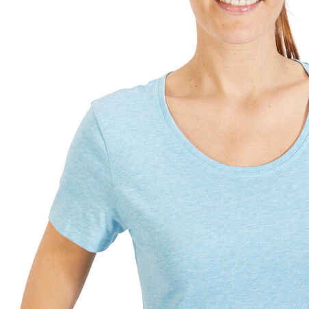 500 Regular-Fit Pilates & Gentle Gym T-Shirt - Blue