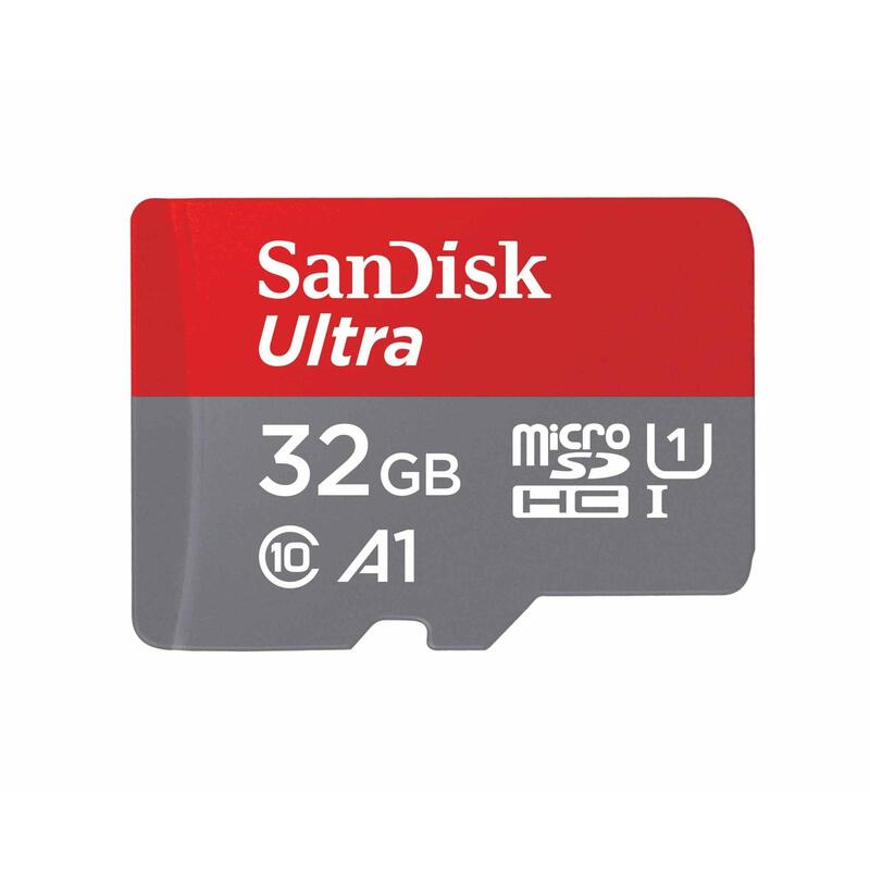 Carte mémoire microSD HC 32 GB + Adaptateur SD, Classe 10, homologuée A1