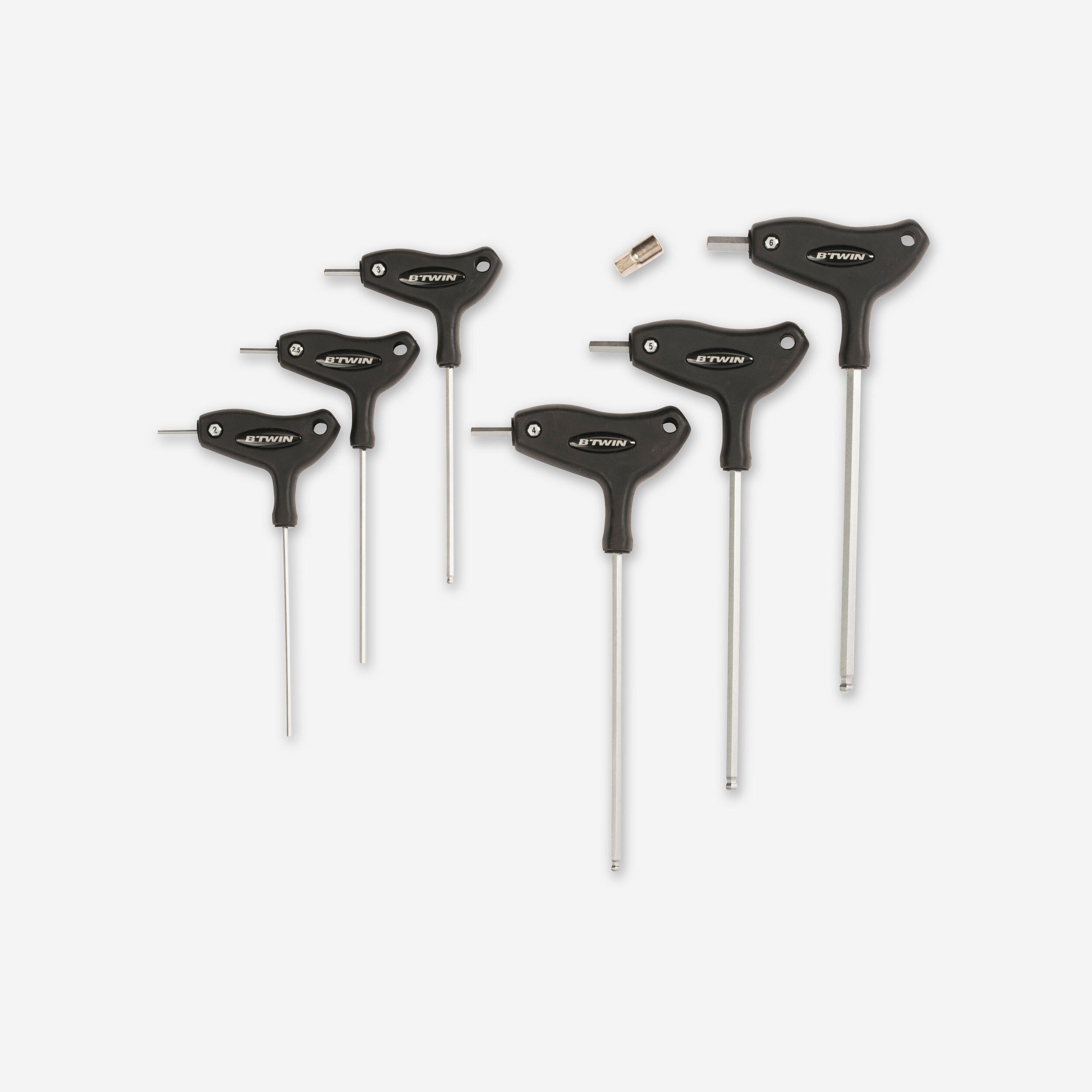 Decathlon - Kit 6 Cles Allen + Adaptateur 8 Mm - Clé Allen - Pneus/pieces/portage/rangement/electrifi - - Taille Unique - Decathlon