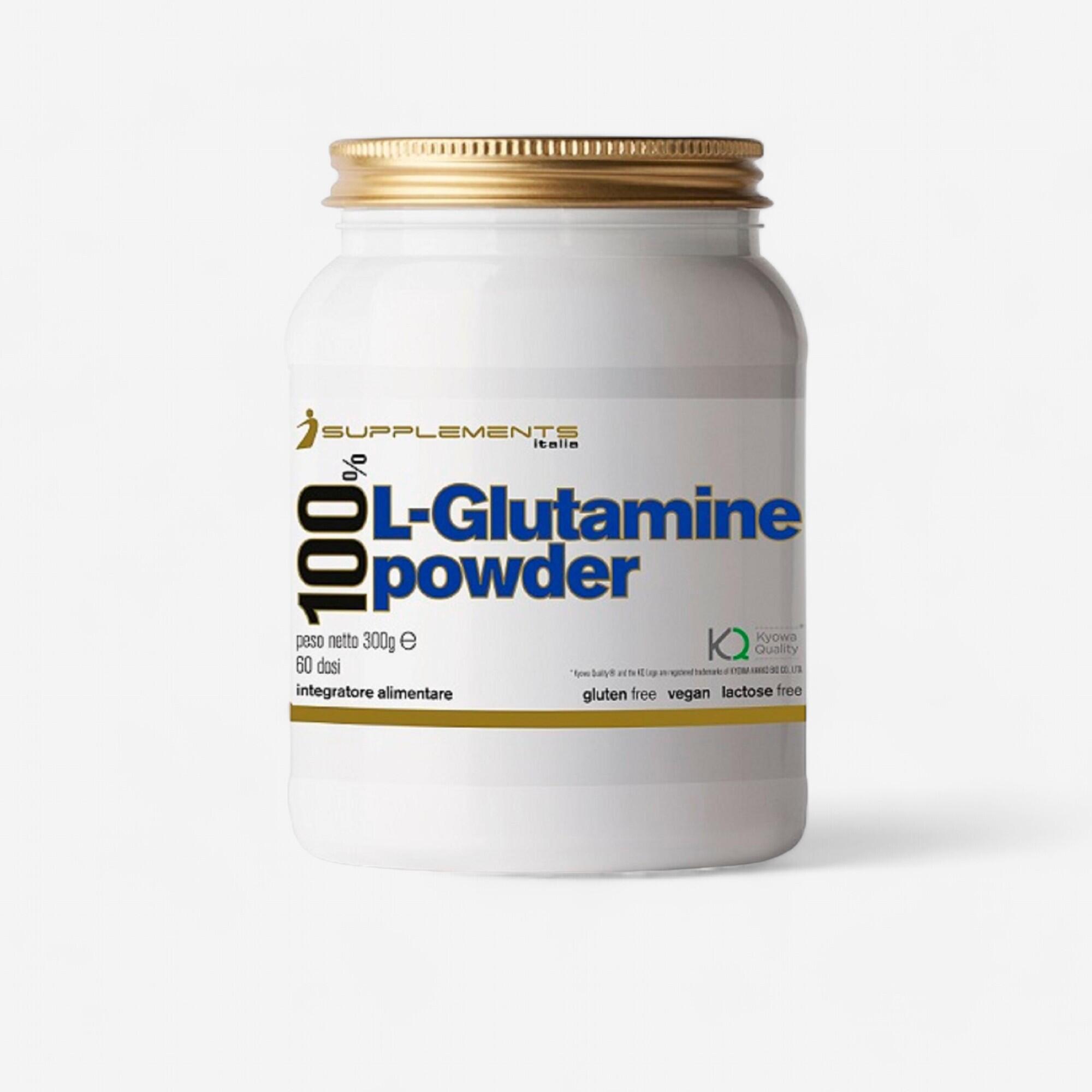 Glutammina Isupplements in polvere 100% L-Glutamine Powder GLUTEN FREE 300g 1/1