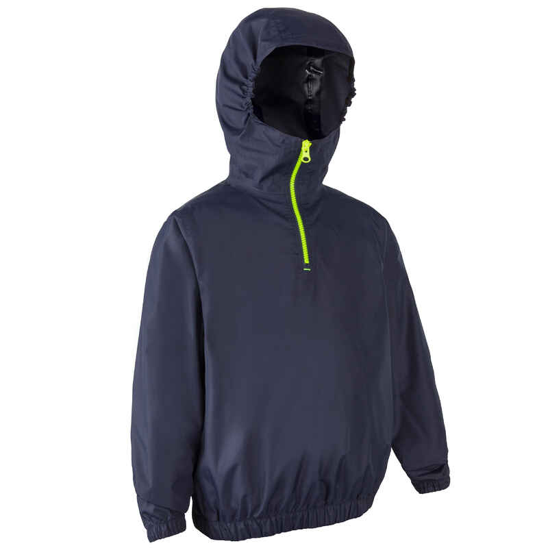 Kids' Sailing Windproof Jacket Dinghy 100 Dark Blue